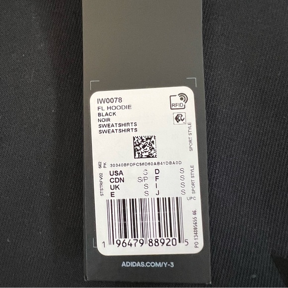 🖤NWT🖤 ADIDAS YOHJI YAMAMOTO Y-3 Brushed Terry Hoodie - Picture 6 of 8